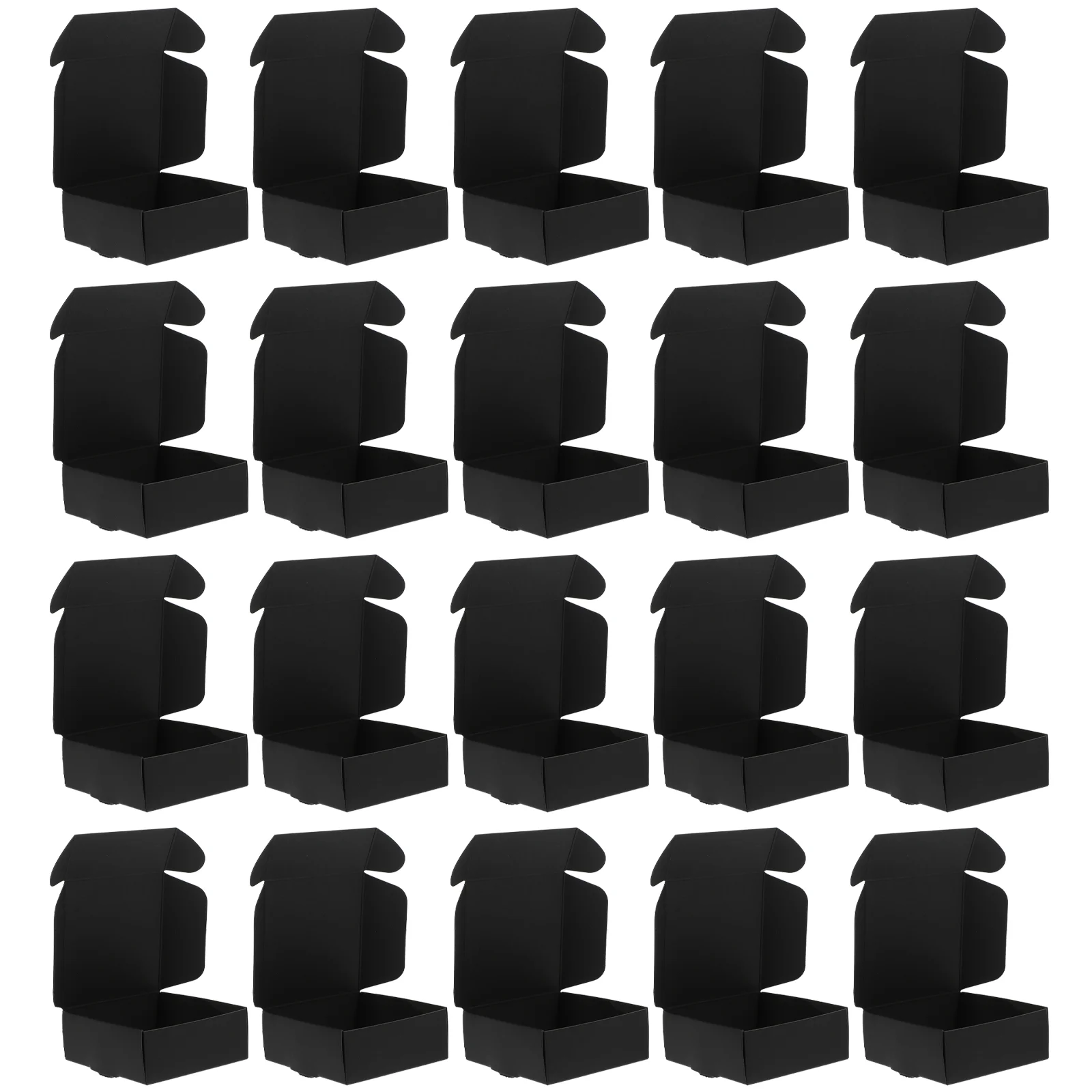 

20 Pcs Black Cardboard Box Party Gift Boxes Cookie Packaging for Small Business Trinket Candy Container Favor Candies Wedding