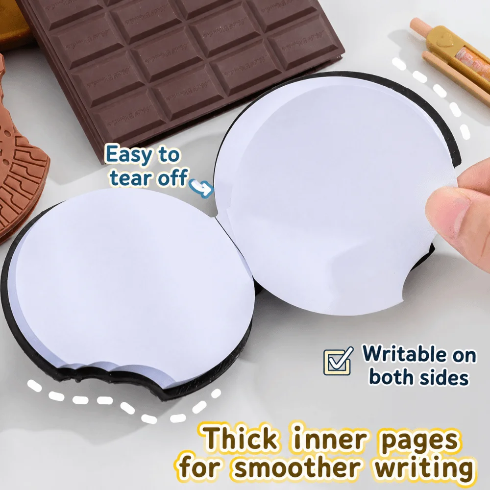 Multi-functional Chocolate/Cookie Shape Notebook with Scent Blank Inner Pagers Notepad Diary Notebook School Office