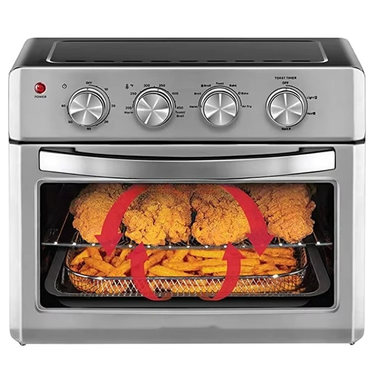 24L Large Air Fryer Microwave Electric Oven Combo XXL 1800W 10 in 1 Double Stainless Steel Air Fryer Oven with Rotisserie