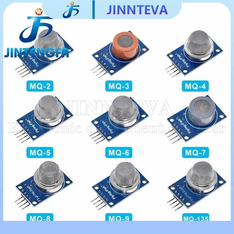 9 uds/1 lote módulo Sensor de detección de Gas MQ-2 MQ-3 MQ-4 MQ-5 MQ-6 MQ-7 MQ-8 MQ-9 MQ-135 módulo Sensor Kit de inicio de Sensor de Gas
