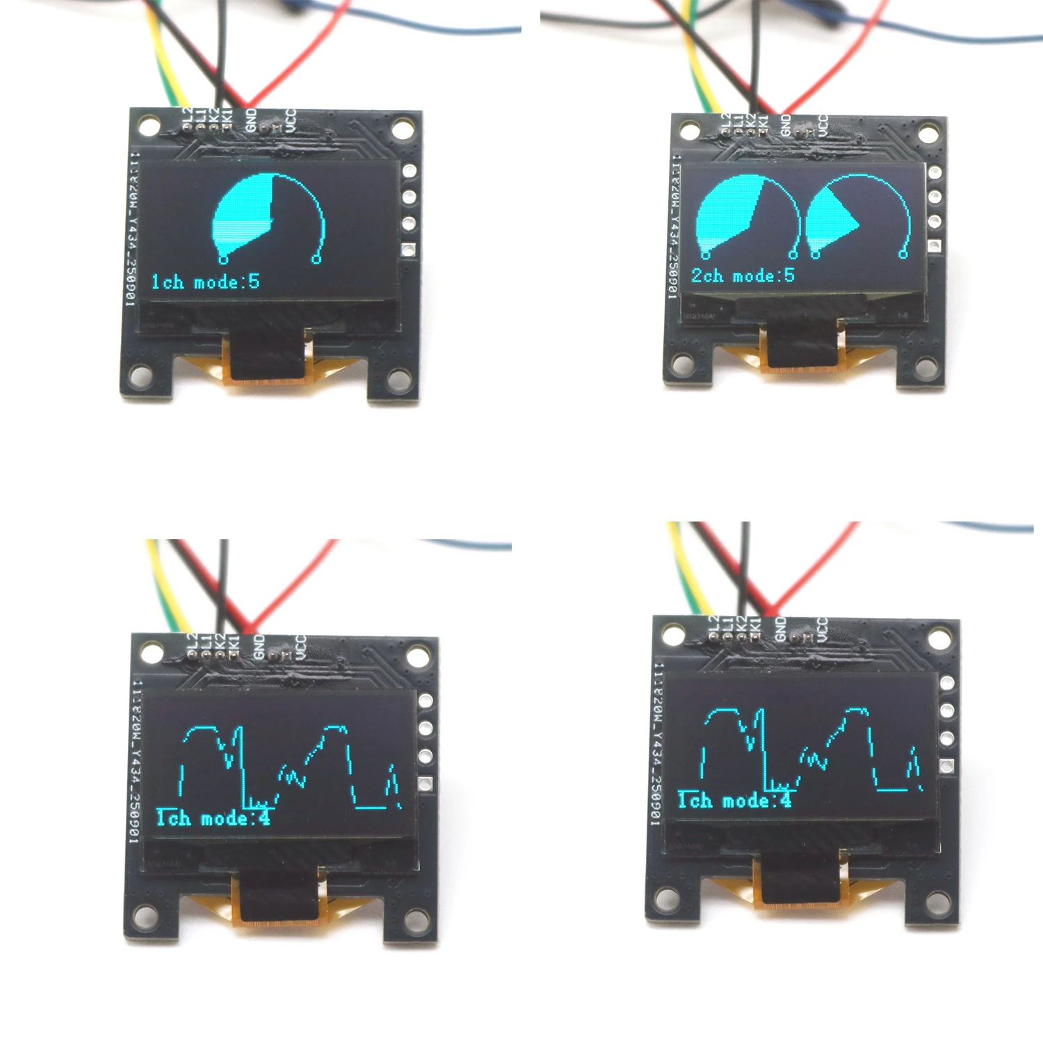 0.96" OLED Music Spectrum Display Analyzer Stereo Audio Atmosphere Light Power Amplifier Level Indicator Rhythm Lamp VU Module
