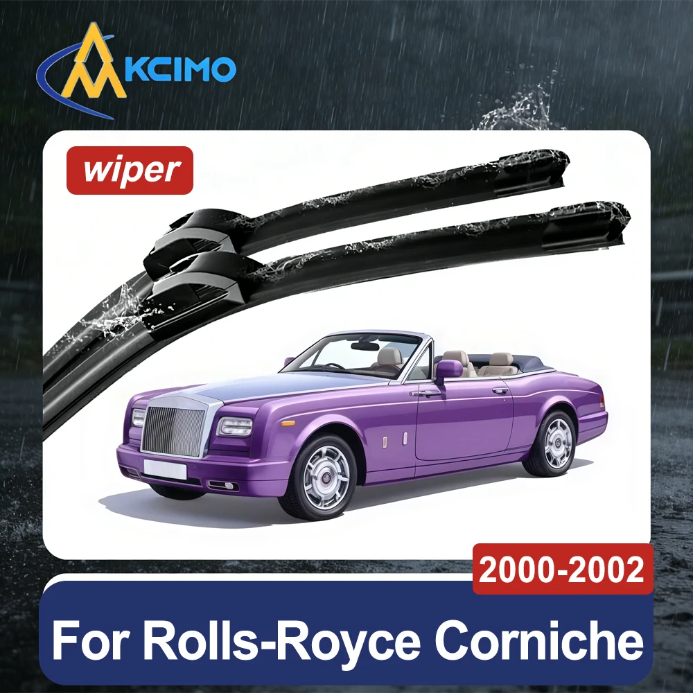 Quiet Streak-Free Front View Windshield Wipers For Rolls-Royce Corniche 2000-2002 Premium Clear Vision Wiper Blades