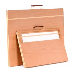 Portable Drawing Board Wooden with Handle with Drawer Painting Tool Outdoor for Artists Designers Desk Easel Painting Board