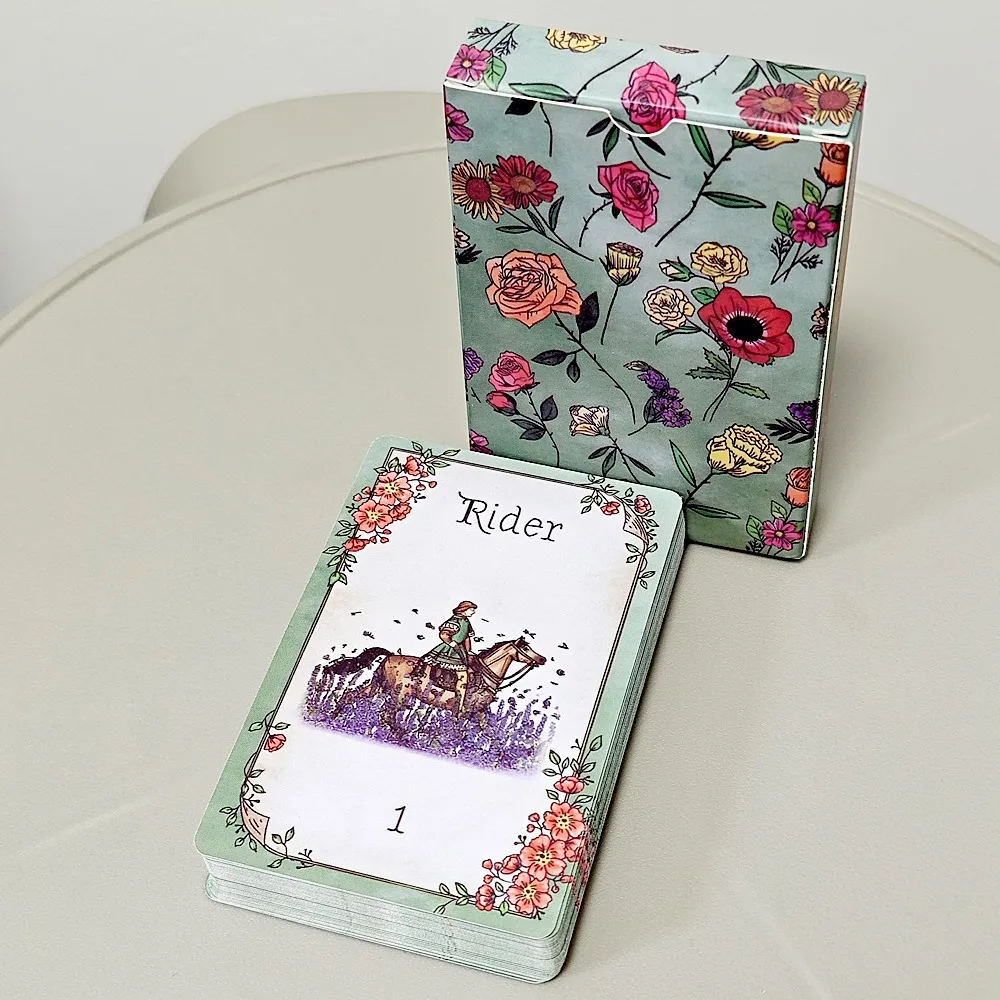 Floraneum Lenormand Deck 36 Pcs Floral Flower Lenormand Oracle Cards Divination Fortune Telling Cards For Spiritual Gift