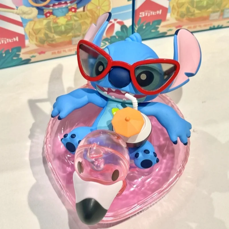 New Arrival Disney Stitch Summer Carnival Series Blind Box Anime Kawaii Trendy Ornament Model Collection Doll Toy Mysteriou Gift