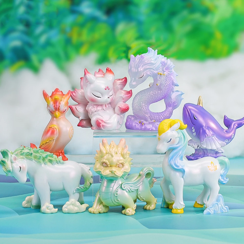 China's Ancient Beast Blind Box Qualia Tsubomi Fox Figures Cute