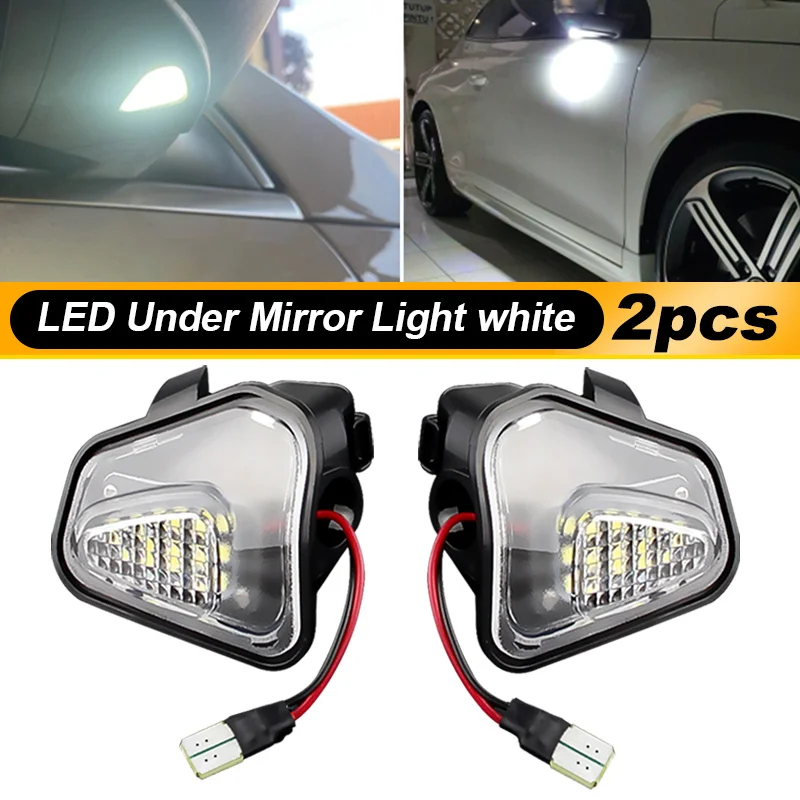 

2PCS LED Puddle Light Under Side Mirror Light For VW Scirocco Passat CC 2009 2010 2011 2012 2013 2014 2015 2016 2017 2018 2019