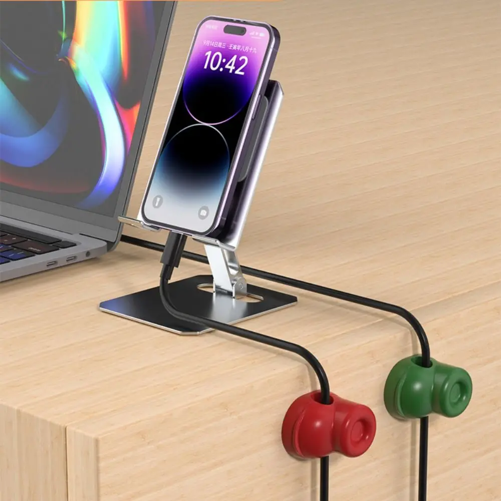 6Pcs Magnetic Magnetic Cable Clips Shoe Shape Charging Line Adjustable Cord Holder Adhesive Fixed Cable Management Wire Keeper