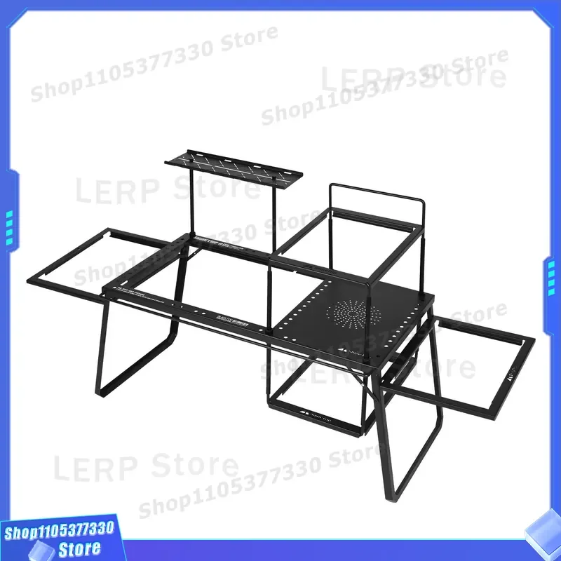 Portable Folding Camping Table Outdoor Aluminum Alloy Carbon Steel Lightweight Picnic Desk for Self Driving Travel Gear