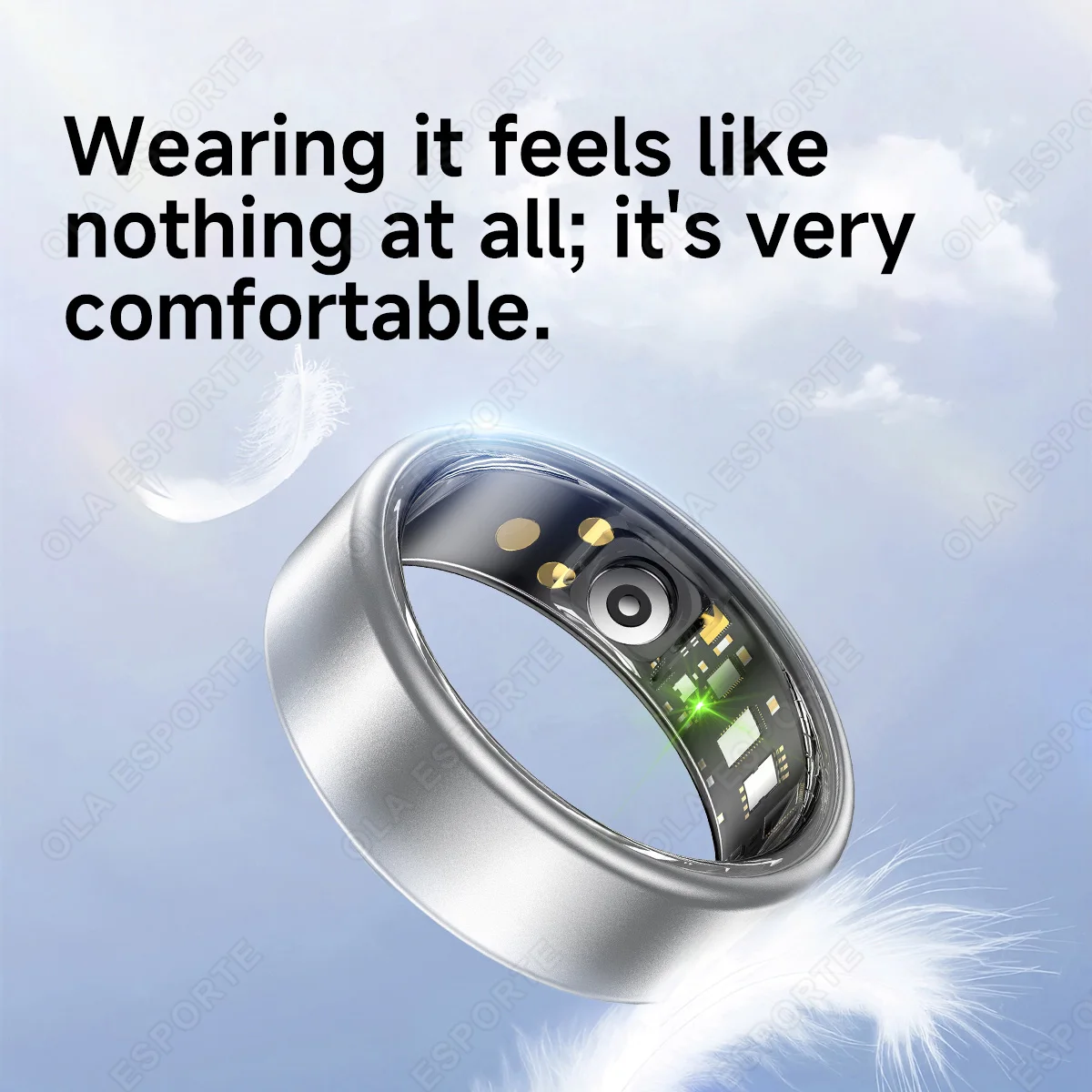 Smart Ring Ola Esporte Colorful Full Size 6-14 Heart Rate Blood Presure Health Smartring Take Photo Waterproof Ring Ht22