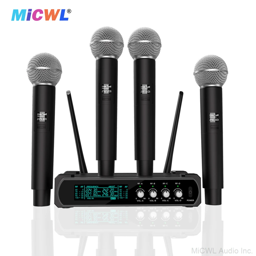 BLX188 VHF 2 채널 무선 핸드헬드 마이크 시스템 4채널 DJ 가라오케 무대 공연 노래