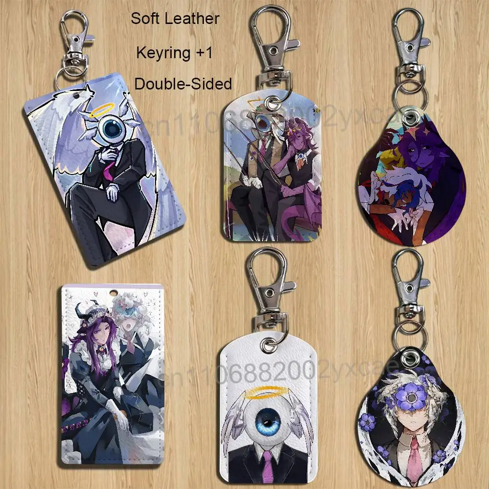 game Eggchan best partner Tax duo Cartoon Movie Singer Game Leather Card Holder Can Store Access Control ID Card Subway case