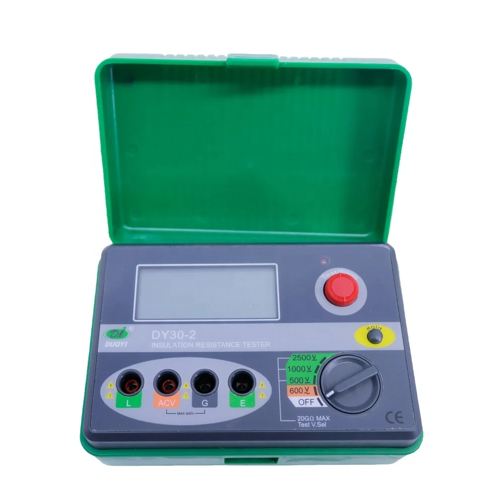 Free Shipping DY30-2 Digital Insulation Resistance Tester 500/1000/2500V 0.01MOHM~20GOHM