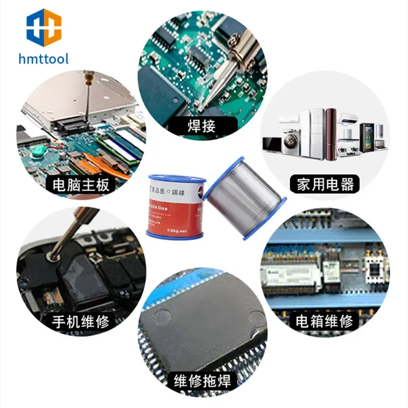 Imagem -06 - Wit-fio de Solda para Ferro de Solda Baixa Temperatura de Fusão Não Halogênio Não Corrosivo Não Respingo Linha de Estanho Ferramentas de Reparo 500g