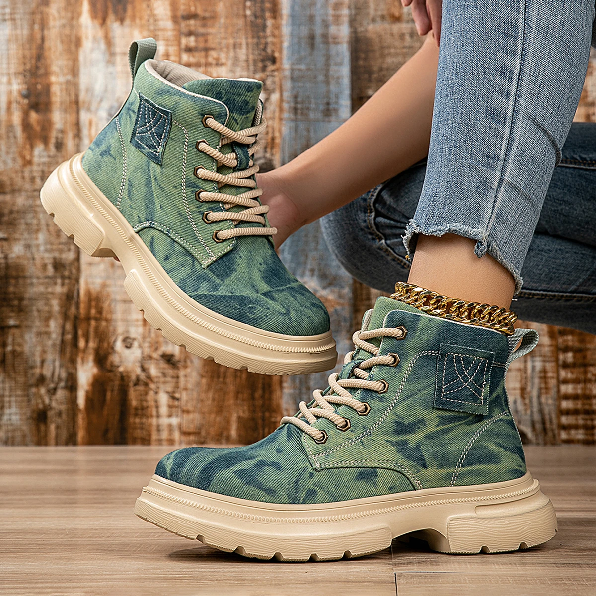 Mode Casual Stiefel Frauen Dicke Sohlen Trendy Leinwand Schuhe Komfortable Outdoor Neue Licht frauen Turnschuhe