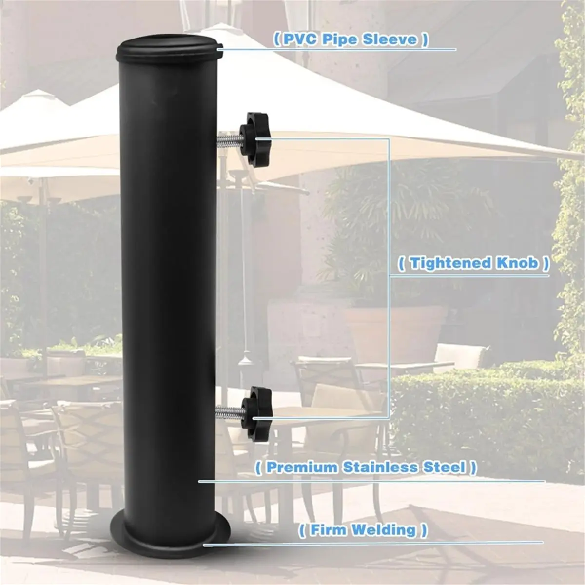 

Umbrella Pole Replacement Umbrella Mount, Metal Deck Umbrella Holder Outdoor, Universal Umbrella Replacement