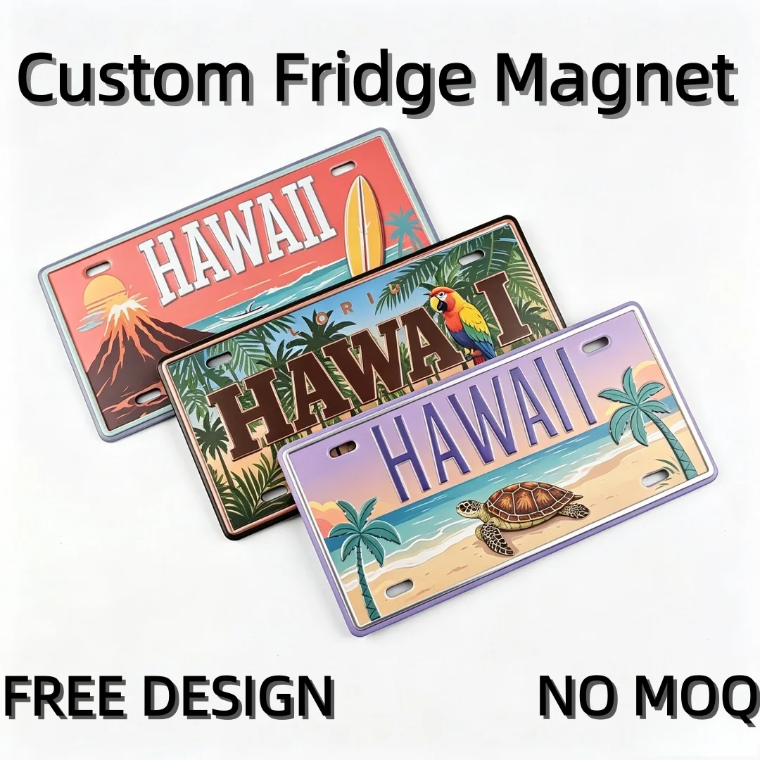 

Custom Aluminum Plate Fridge Magnet Travel Souvenirs Personalized Souvenir Refrigerator Magnets for Home Decoration