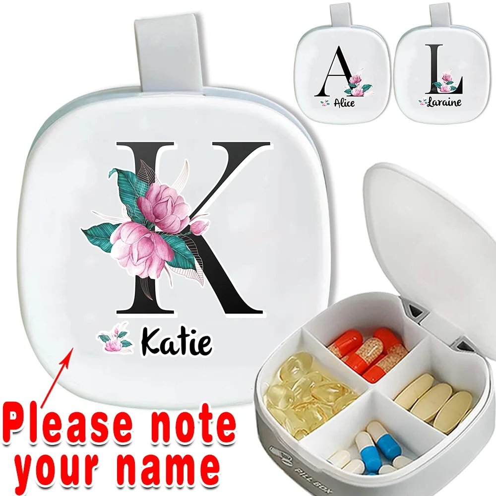 

Customized Name Waterproof Pill Box Medicine Organizer Case for Travel Portable Drug Dispenser Storage Holder Purse Personalized