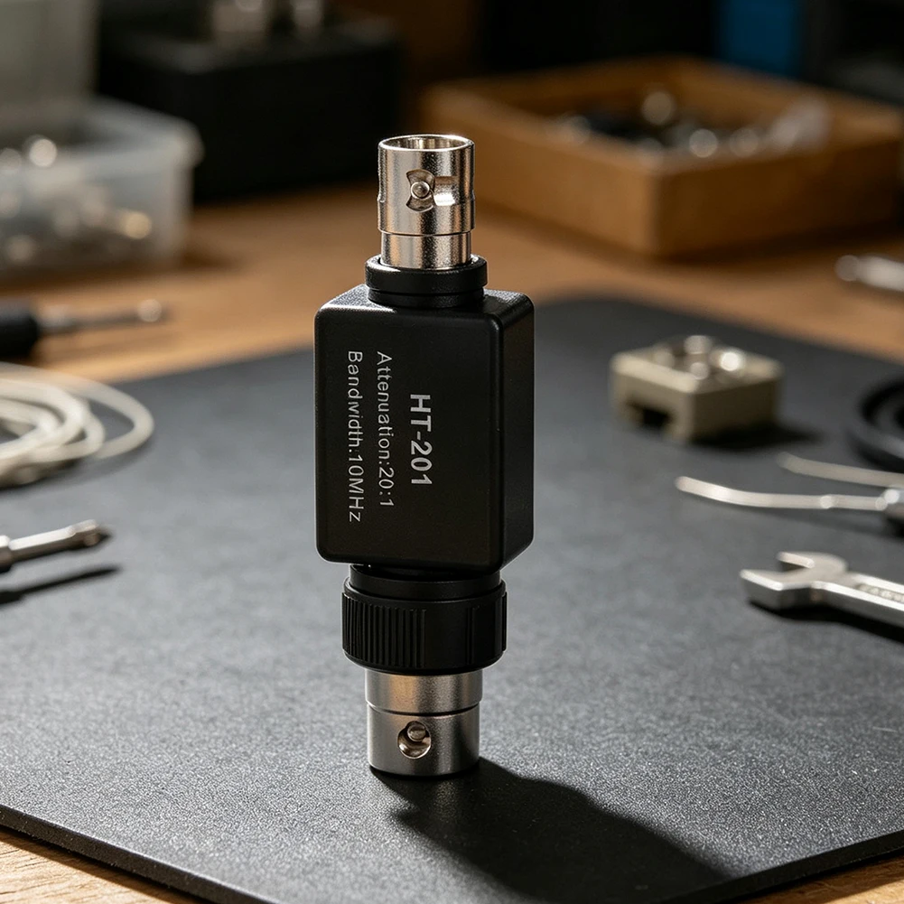 For HT201 20:1 Passive Voltage Attenuator for Oscilloscope Use with 10MHz Bandwidth for Safe High-Voltage Signal Measurement