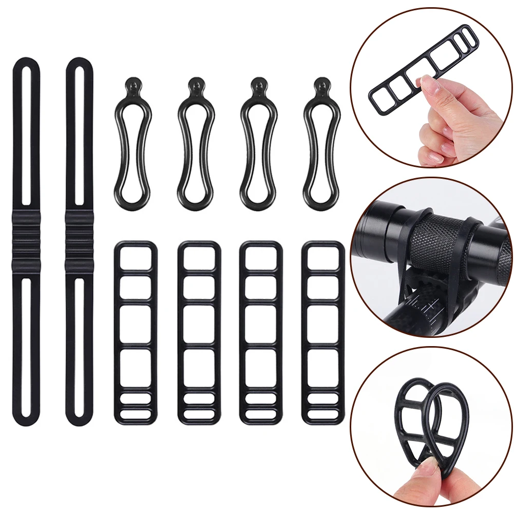 10pcs MTB Road Bike Headlight Silicone Mount Band Bicycle Light Rubber Strap For Taillight CyclingAccessories