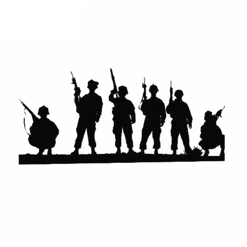 Army Shooting Creative Decal Car Styling Stylish Funny Car Window Car Stickers,13.5cm*6cm