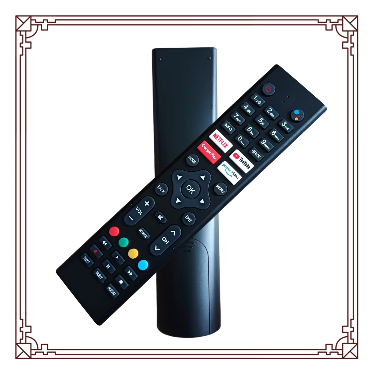 جهاز تحكم عن بعد جديد بالأشعة تحت الحمراء لـ (بدون صوت) Antteq TuTu RCA مع أزرار NETFLIX YouTube Google Play PrimeVideo