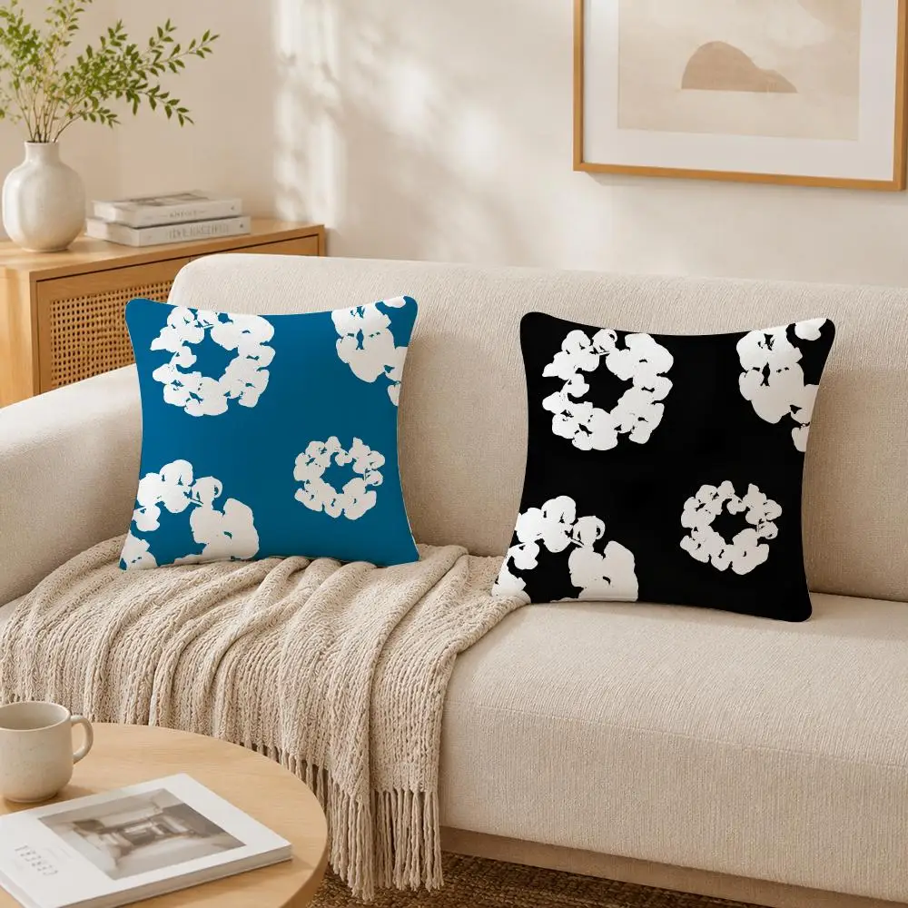 Hot Luxury D-Denim T-Tears Cushion Cover Plush Decorative Pillow Case With Hidden Zipper Fashion Room Decor For Home