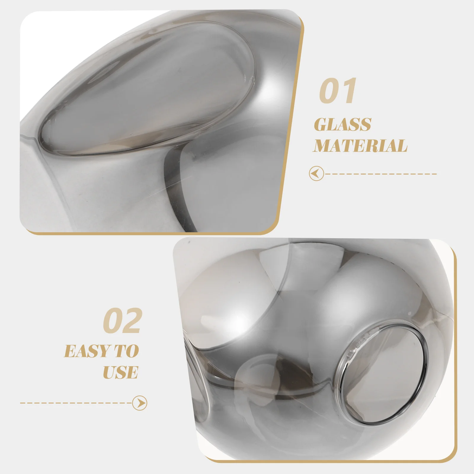 

Replacement Glass Shades for Pendant Lights Hanging Lampshade Simple Elegant Design Transparent Soft Light Easy to Replace