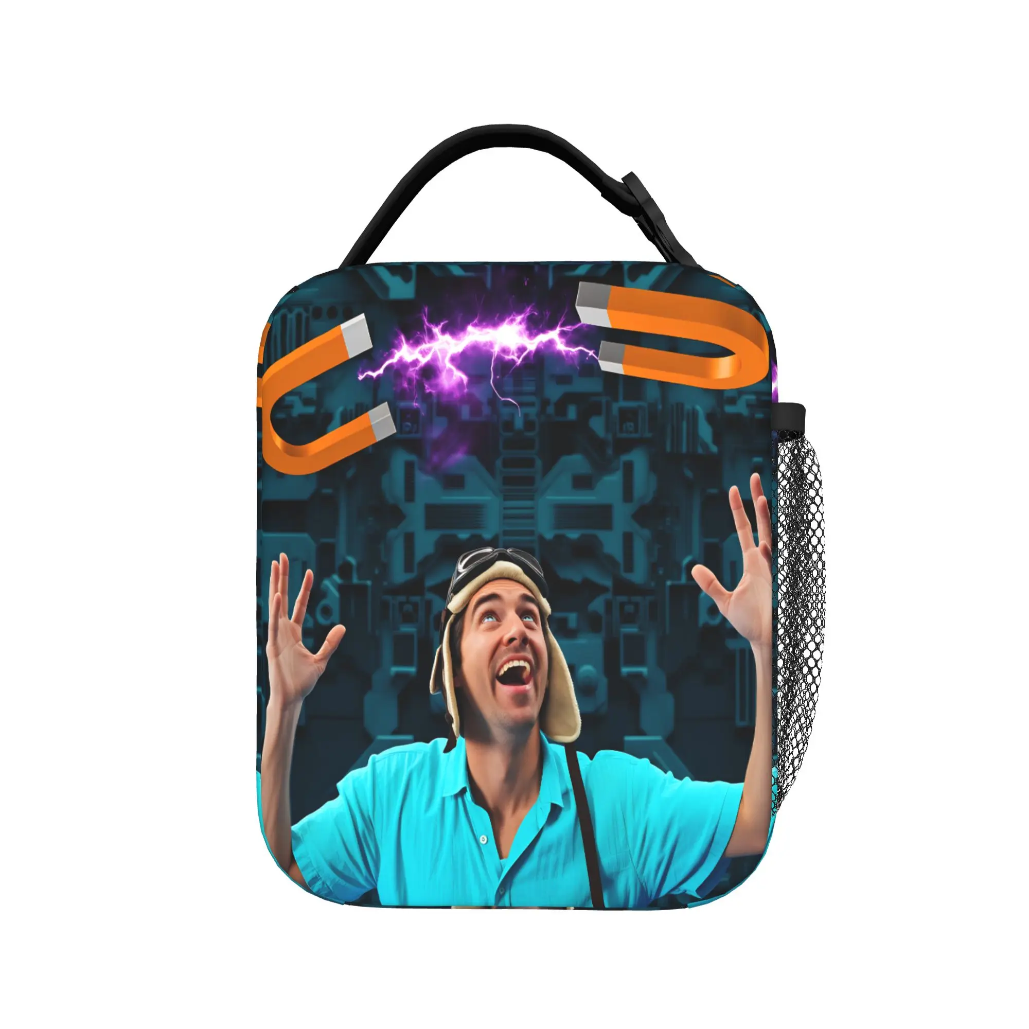 Dannys Go Lunch Bag  Casual Lunch Box For Women Outdoor Picnic Convenient Cooler Bag Oxford Print Tote Food Bags
