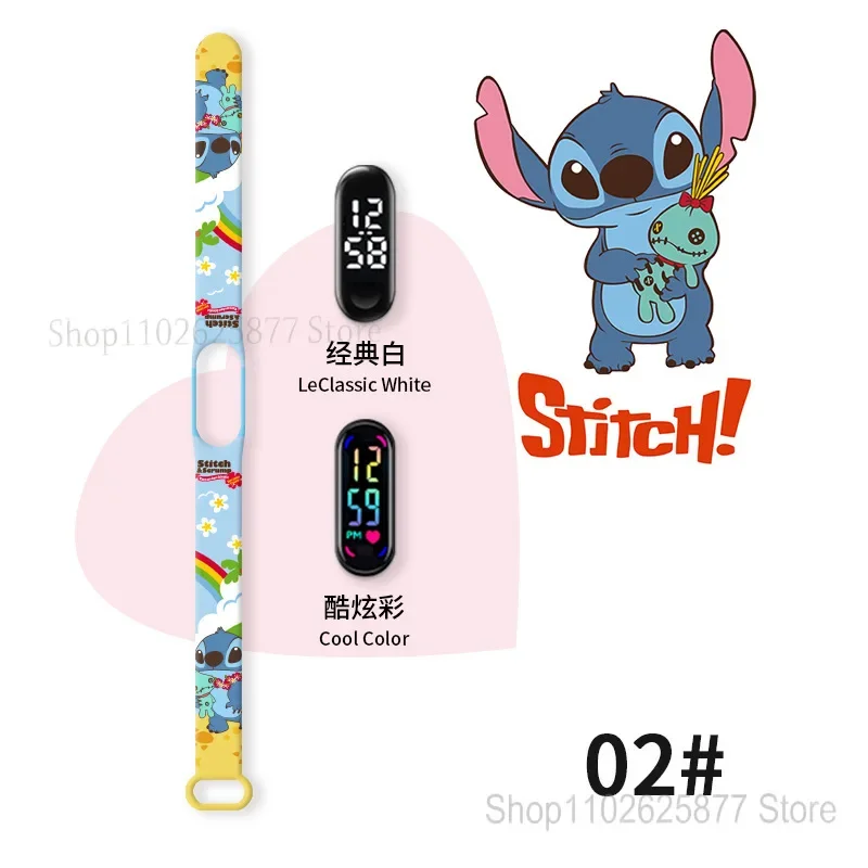 Disney Lilo Stitch Angel Printed Silicone Soft Strap For Xiaomi 8/7/6/5/4/3/NFC Watch Band Cartoon Bracelet Movement Wristband