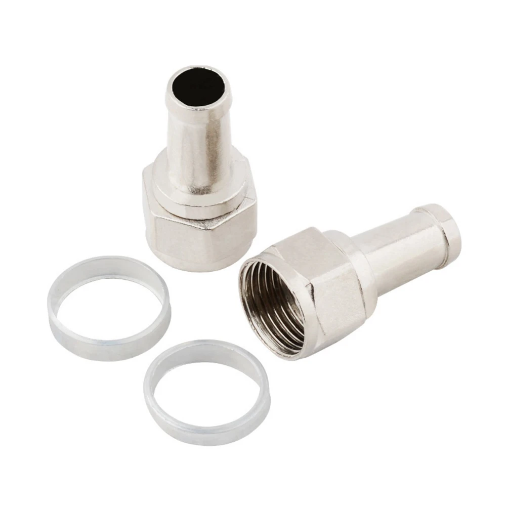 

10PCS F Type Female Connector Compression Coaxial Cable Adapter Nickel-Plated F Type Coax Connector for TV Antenna