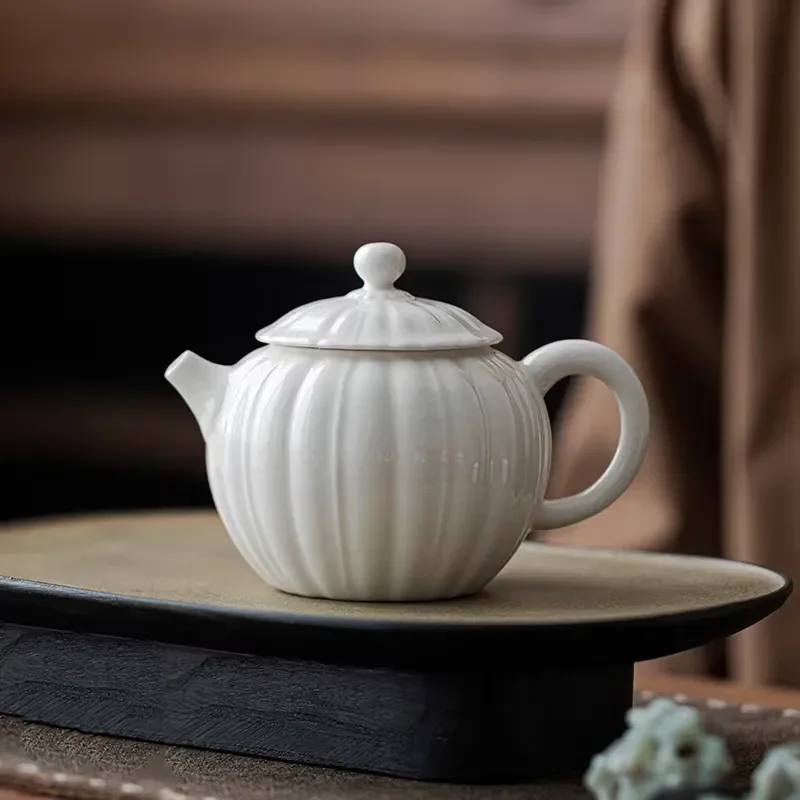 Portable Ceramic Travel Tea Set Handmade Gray Glazed Teapot Cup Kung Fu Gift for Family Holiday Custom Plant Design Compact
