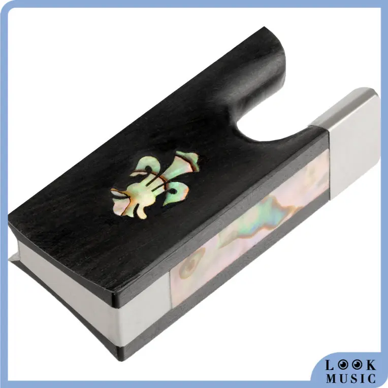 

LOOK Ebony Violin Bow Frog With Beautiful Fleur-de-lis Design Inlay 4/4 Violin Fiddle Bow