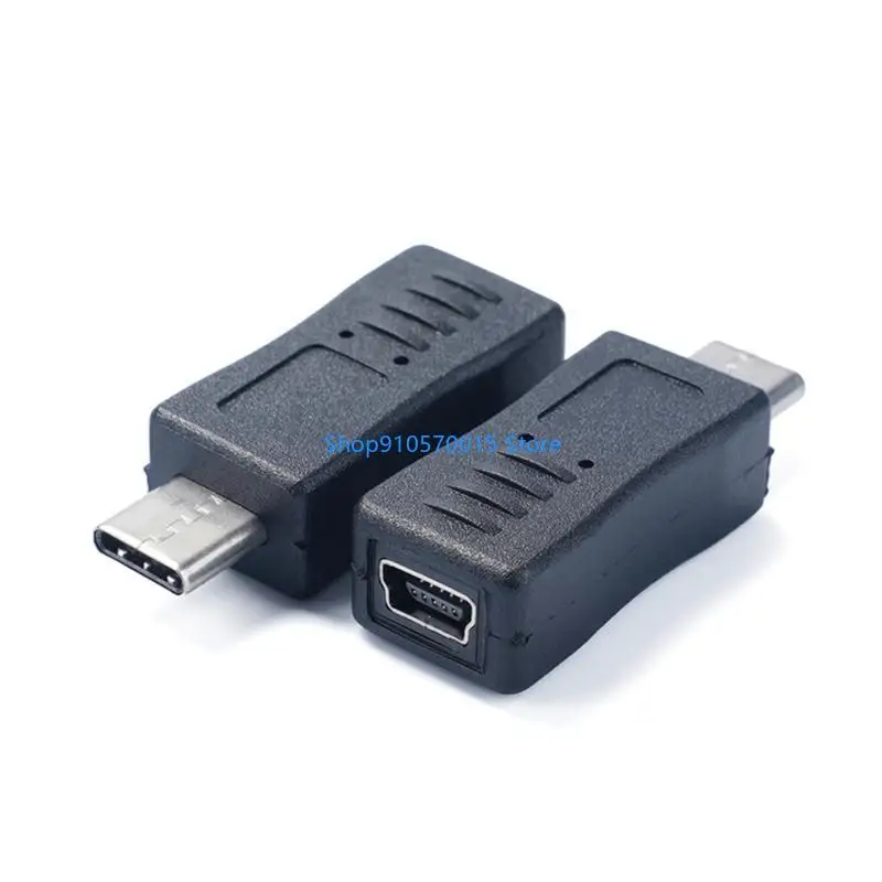 B95C Mini USB Female to Type-C Male Adapter Support Charging and Data Sync Portable Connector for Cellphone Tablet Gamepad