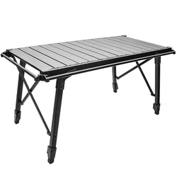 IGT Table Outdoor Portable Camping Picnic Table Ultra Llight Aluminum Folding Table Mobile Kitchen Table