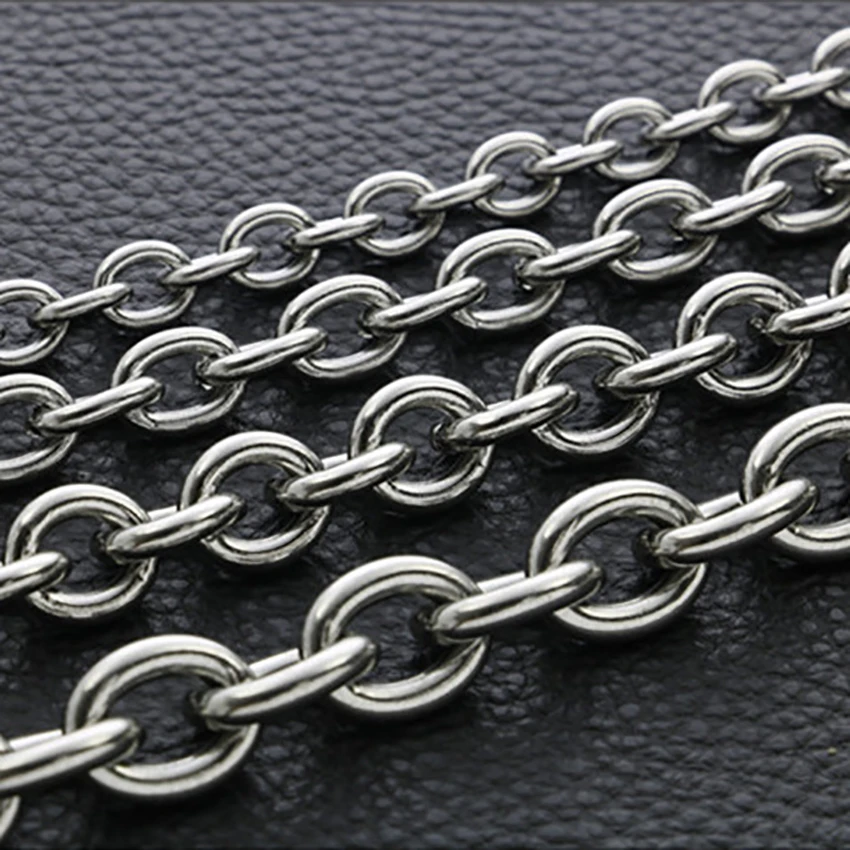 Fashion Stainless Steel Thick Wide Cross Chain Large O-chain For Men And Women Necklace Jewelry Hot Sale