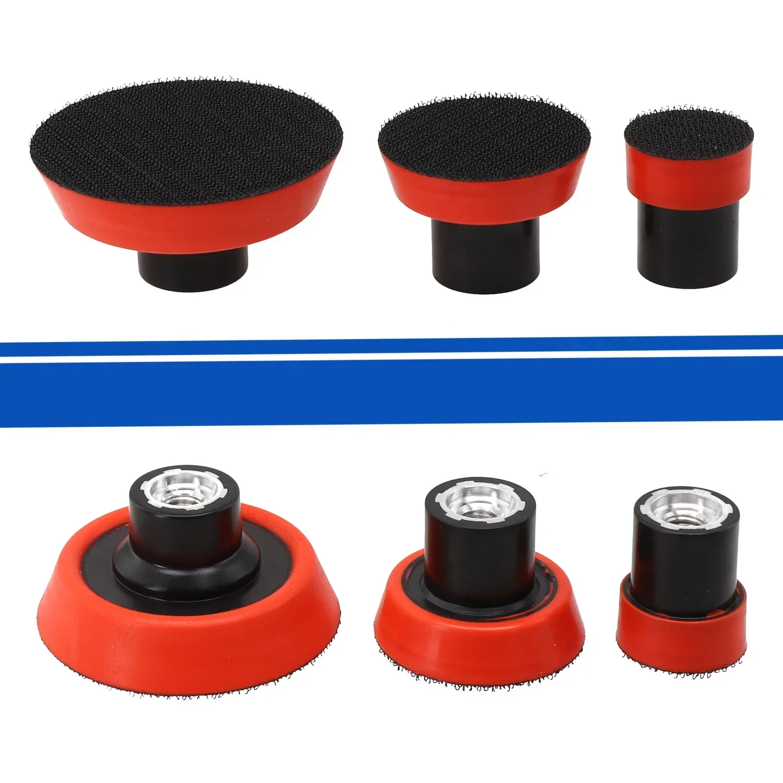 Polishing Disc Polishing Plates 1 Inch/2 Inch/3 Inch Metal + PVC Red/black Sanding Backing Pad Sponge Pad Backer