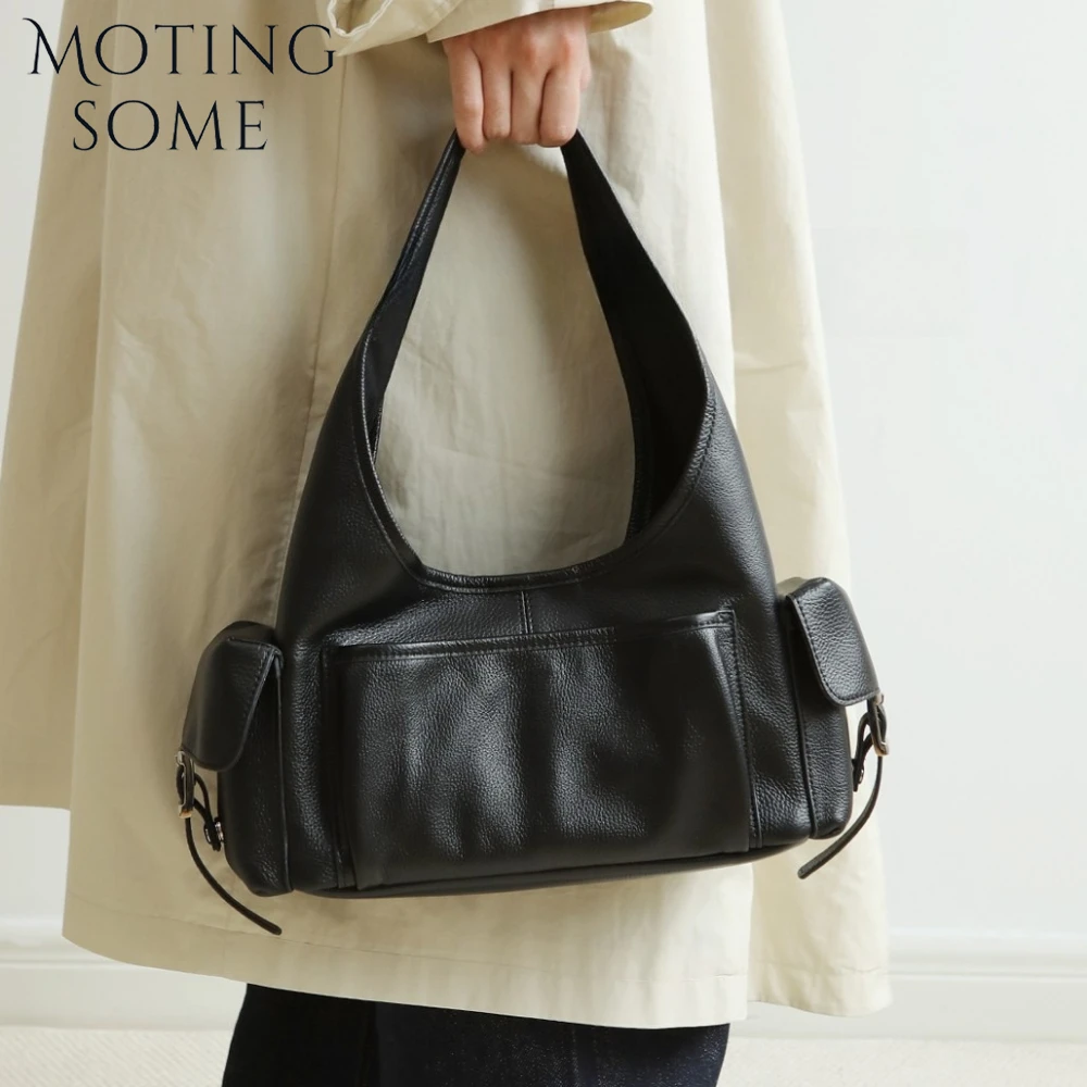 

Motingsome весенняя новинка для женщин, сумки на ремне из натуральной кожи, кошелек под мышками, модная сумка, мягкая сумка-тоут