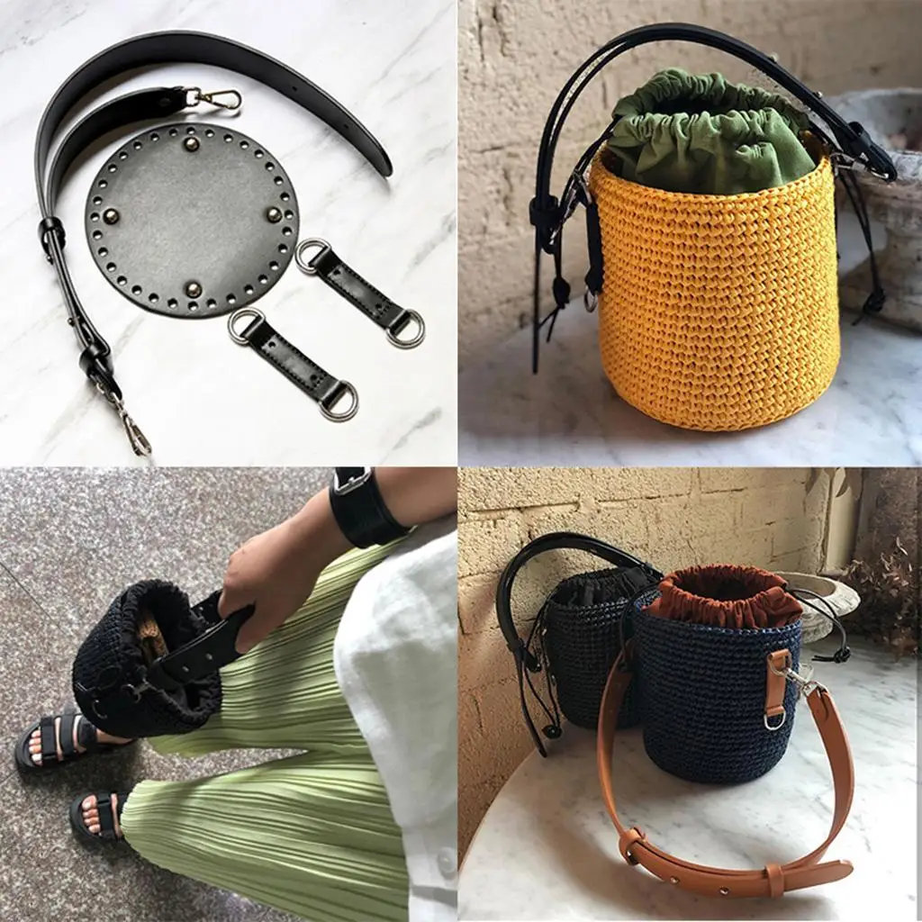 

PU Leather Crochet Bag Bottom Mat Cushion Pad Bag Strap Bag Making Supplies