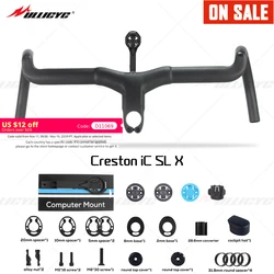 Ullicyc Creston IC Sl X Full Internal Cable Routing Road Bicycle Handlebar T1000 Carbon Gravel Integrated Cockpit DI2 With Mount