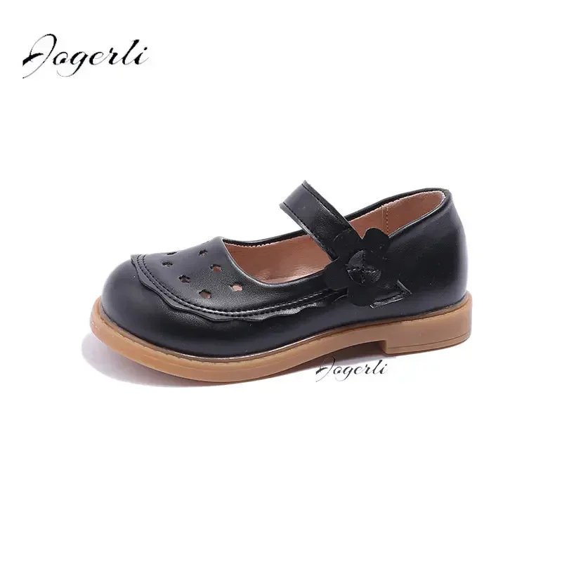 Calzature in pelle PU per ragazze primavera autunno New Princess Flats mocassino con suola morbida scarpe da studente per scuola singola per bambine