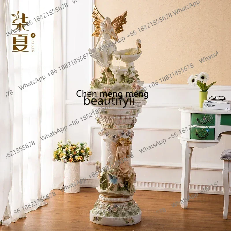 D178  YCreative North-Style Light Luxury Water Fountain Decoration Living Room Large Floor Decoration TV Cabinet Humidifier Deco