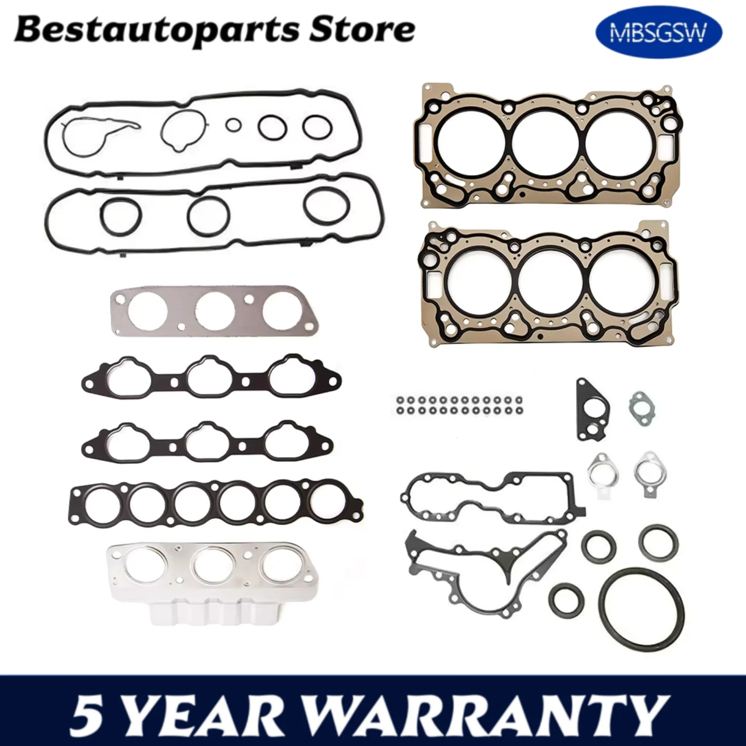 AUTO Engine Parts Full Gasket Kit For Mitsubishi Outlander 3.0L V6 24V GAS SOHC 6B31 3.0 L 2007-2020 OEM HS26410PT