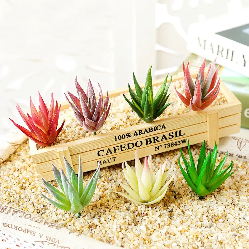 Home Garden Living Room Bathroom Decoration Mini Artificial Succulents Plants Bonsai Wedding DIY Flower Arrangement Accessories