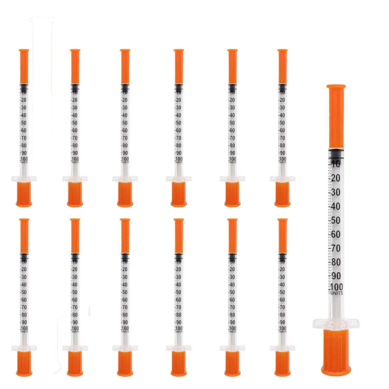 10 Pieces of 1ml Syringes, Independent Injection Devices, Laboratory Syringes with Caps