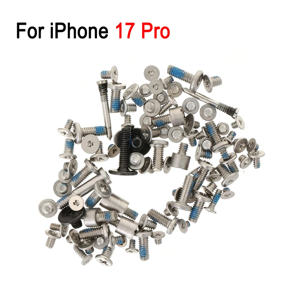 Juego completo de tornillos para iPhone 17 Pro, para iPhone 17 Pro Max, tornillos de repuesto para teléfono 2