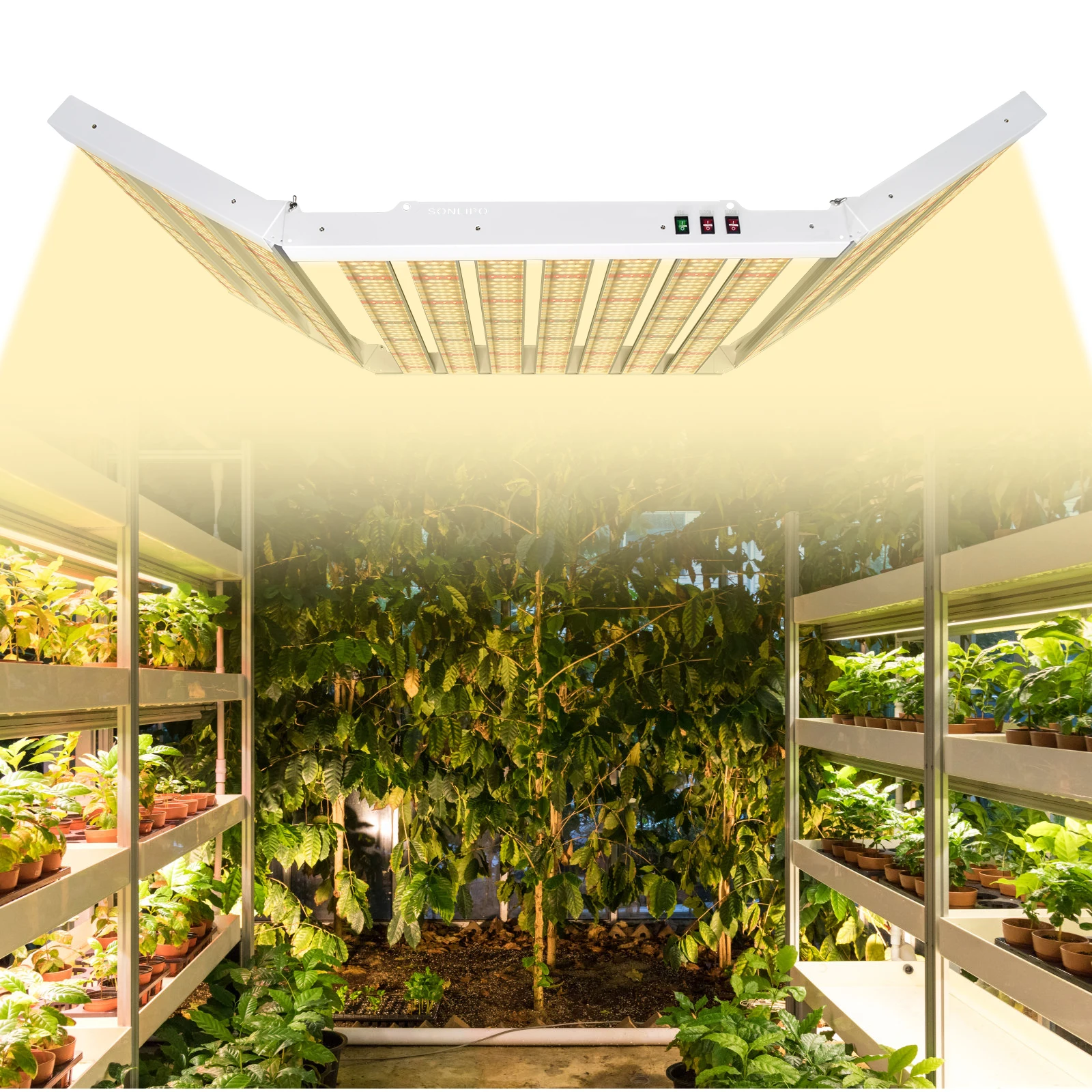 SPF 6000 LED GROW LIGHT 600W 6X6FT COVERAGE, 1911PCS DIODES SUNLIKE FULL SPECTRUM PLANT LIGHT SWITCH GROWING LAMPS SPF6000