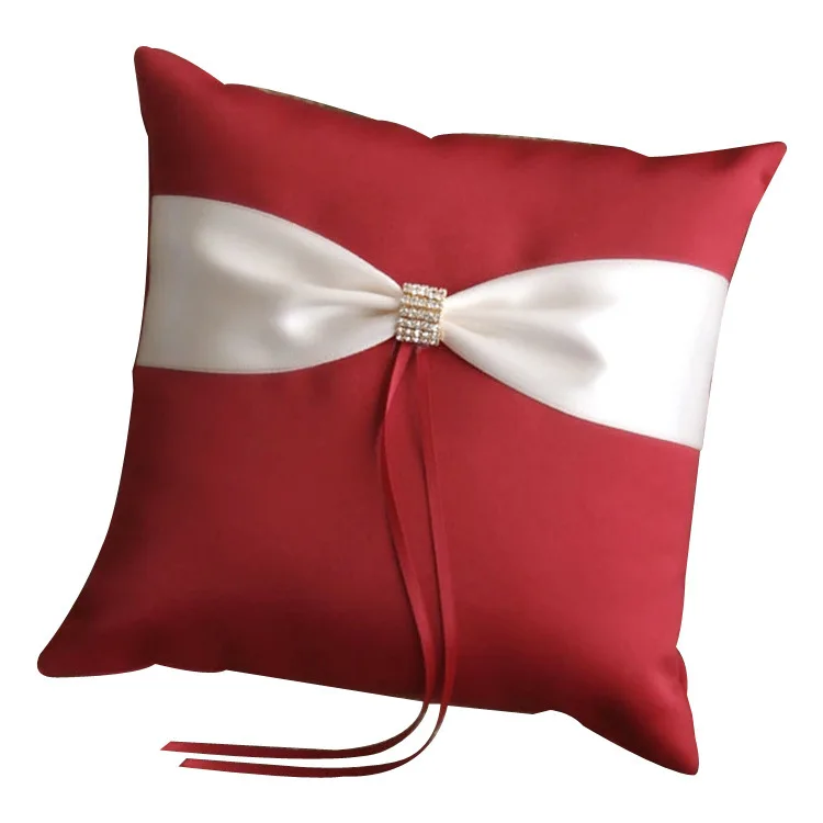 1pcs Red Wedding Ring Pillow for Wedding Party 20*20cm