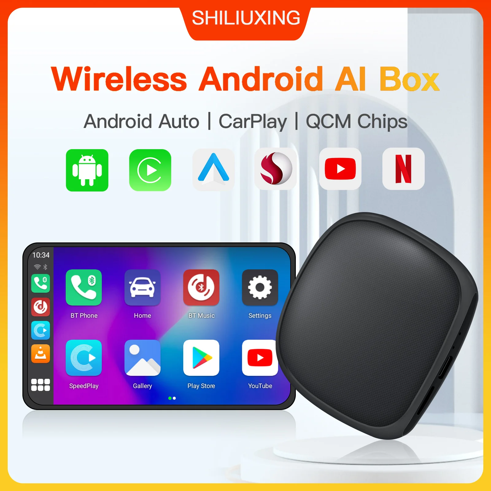 NEW MINI Ai Box Wireless Android Auto CarPlay Netflix YouTube For Audi Kia Honda Toyota VW Ford Mercedes Mazda Hyundai Nissan