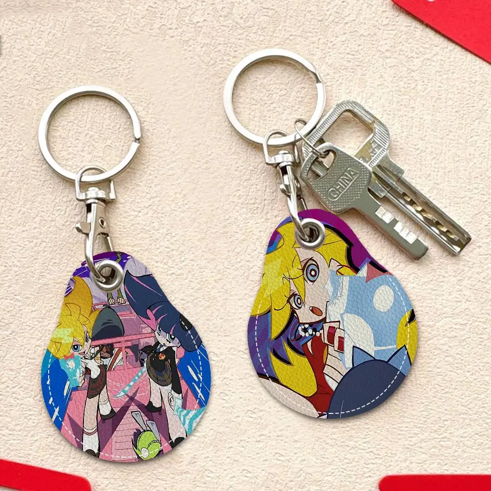 Anime Panty And Stocking Mini Water Drop Shape Community Access Card Holder Elevator Card Sensor Drop Card Protector Keychain